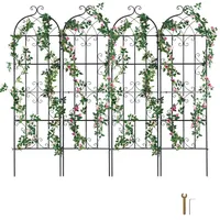 Vevor Rankhilfe für Kletterpflanzen, 51x180cm, 4er-Set rostfreies Metallspalier für