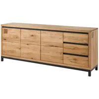 Massivmoebel24 Sideboard Wildeiche natur geölt VILLANDERS #152, rustikales Design,