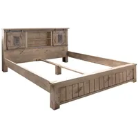Massivmoebel24 MASSIVMOEBEL24.DE RAILWAY Bett 180x200 Mango Farbe:beige lackiert