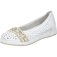 Rieker Damen L3062 Ballerina, Weiss, 42