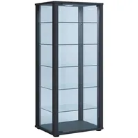 VCM Vitrine »Kavisa«, (BHT 50x114.50x38 cm, - schwarz ,