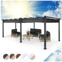 Blumfeldt Pantheon Pergola Vordach Gartenpavillon 3x6 m Aluminium Sonnendach