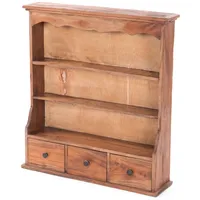 DESIGN DELIGHTS Wandregal, Natur, Holz, 62x67x15 cm, Wohnzimmer, Regale,
