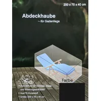 Buri Abdeckhaube anthrazit für Gartenliege Möbelschutz Schutzhülle Liege 200x75x40cm