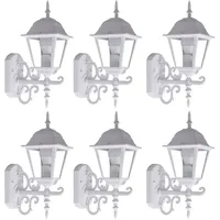 ETC Shop 6er Set LED Wand Leuchten ALU Laternen