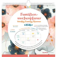 Neumann Familien Wochenkalender Flowers 2026 - Familien-Timer - Termin-Planer