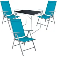 Mojawo Mojawo, 4-tlg Camping Set Gartenmöbel Campingtisch + 3
