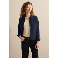 Cecil Sweatjacke, mit Knopfleiste und Hemdkragen Cecil universal blue