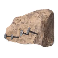 DESIGN DELIGHTS Wandgarderobe, Natur, Holz, Echtholz,Recyclingholz, Vintage, 50x12x8 cm,