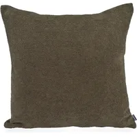 H.O.C.K. »Lotte« Sofakissen inkl. Füllung, 60x60cm, Bouclé einfarbig, olive,