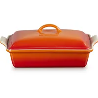 Le Creuset Auflaufform mit Deckel ofenrot