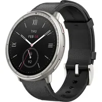 Amazfit Active 2 schwarzes Leder Premium-Version