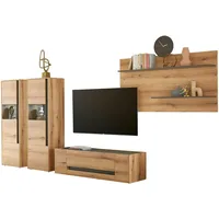 Furn.design Wohnwand Center, (in Evoke Eiche mit grau, 4-teilig,