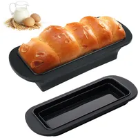 Jinminamz Kastenform Kuchen Kuchen Kastenform Zusammenklappbare Brot-Silikonform Antihaft-Silikon-Toastform Tablett