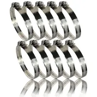 Buri | 21-44mm [10 Stück] Profi 304 Qualität Schlauchklemme