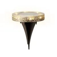 Lumineo Solarleuchte Glas Kunststoff 11x13cm 1 Stück schwarz