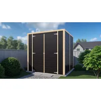 BERTILO Box 3 2,08 x 2,12 m Schwarz