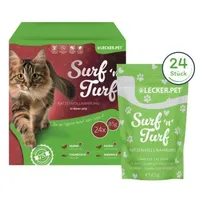 Lyra Pet Surf'n'Turf Pouches Katzenfutter in Gelee 24 x