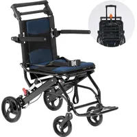 Vevor Rollstuhl Aluminium leicht faltbar mit Armlehnen 15,75 Zoll