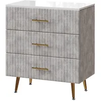 Vicco Kommode Velia, Grau, 70 x 78.5 cm mit