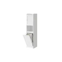 VASAGLE Badezimmerschrank 40 x 40 x 170 cm Weiß
