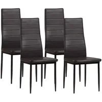 Albatros Esszimmerstuhl Milano Kunstleder braun 4er Set