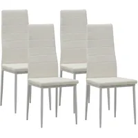 Albatros Esszimmerstühle MILANO 4er Set, Weiss - Polsterstuhl mit