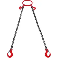 Vevor 1,8mx8mm Kettengehänge, Anschlagkette Krankette 2-Strang Forstkette, 2993kg