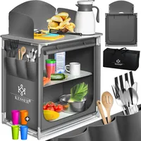 Kesser KESSER® Campingschrank, Campingküche mit Aluminiumgestell, inkl.Tragetasche Kocherschrank für