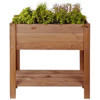Degawo Hochbeet mit Ablage, Pflanzkasten aus Kiefernholz, 80,5x40x78,5 cm,