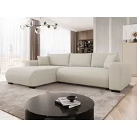 Mirjan24 Eckcouch Cord 2-Sitzer Beige