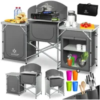 Kesser Campingschrank Campingküche mit Aluminiumgestell inkl.Tragetasche Kocherschrank für Camping