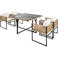 Estexo Cube Set 4-tlg. Beige/Schwarz