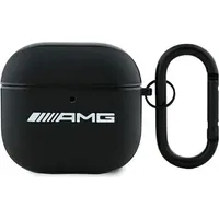 Mercedes-Benz AMG Lederhülle weißem Logo AirPods 4 - Schwarz