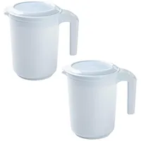 Meberg Rührschüssel 2er Set Mixbecher für Stabmixer Weiß Backzubehör