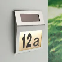Hi Hausnummer mit Leuchte LED 18 x 3 x