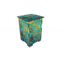 Werkhaus Photohocker Blüten blau-gold