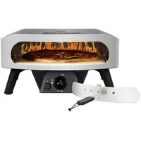 Cozze Pizzaofen Classic 17" mit Thermometer Inkl. Pizzastein, ca.