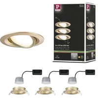 Paulmann LED-Einbauleuchte Nova 3x 6 W schwenkbar dimmbar Gold