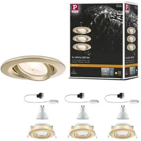 Paulmann LED-Einbauleuchten Set Nova 3x 6W schwenkbar Gold matt