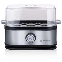 Alpina Switzerland 871125223691 Eierkocher mit Eierstecher, mit Messbecher Silber,