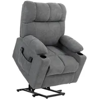 Homcom Fernsehsessel mit Aufstehhilfe Relaxsessel mit Wärme- und Massagefunktion,