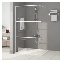 VidaXL Duschwand für Begehbare Dusche Weiß 115x195 cm ESG-Klarglas