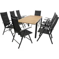 DEGAMO Milos Set 9-tlg. Dunkelgrau/Braun/Schwarz