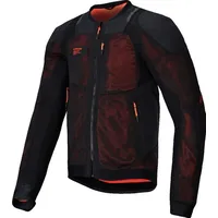 Alpinestars Troop-Air Pro Textiljacke - Schwarz/Neon-Rot / L