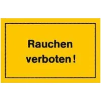 EDE Verbotsschilder Rauchen verboten gelb