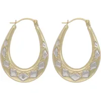 VIVANCE Creolen bicolor Gelbgold 375 2x Diamant = 0,01ct.