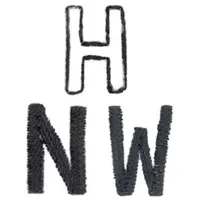 Rico Design Stick & Stitch Packung Alphabet grafisch, schwarz