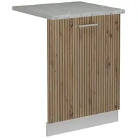 Vicco Geschirrspülblende R-Line, 60 cm, AP Marmor, Artisan-Eiche/Weiß