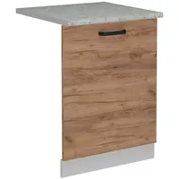 Vicco Geschirrspülblende R-Line, 60 cm, AP Marmor, Goldkraft Eiche/Weiß